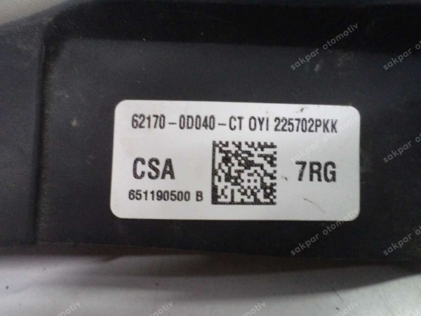 Toyota Yaris Cross Tavan Sağ Perde Airbag Havayastığı 62170-0D040 SP YP (BD120)