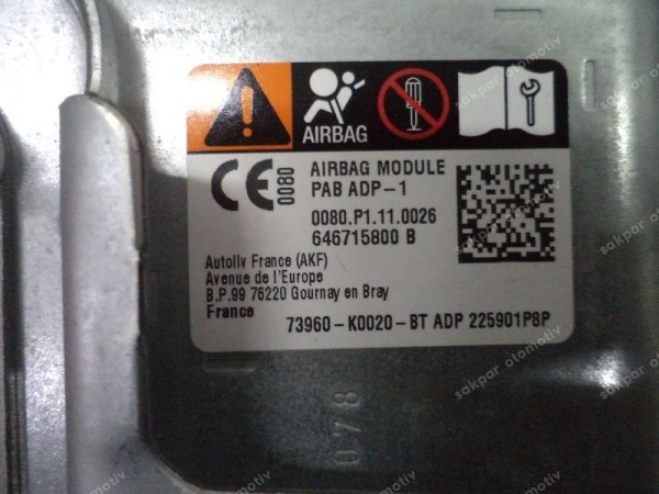 Toyota Yaris Cross Torpido Ön Göğüs Yolcu Airbag 55302-K0060 73960-K0020 SP (BD130)