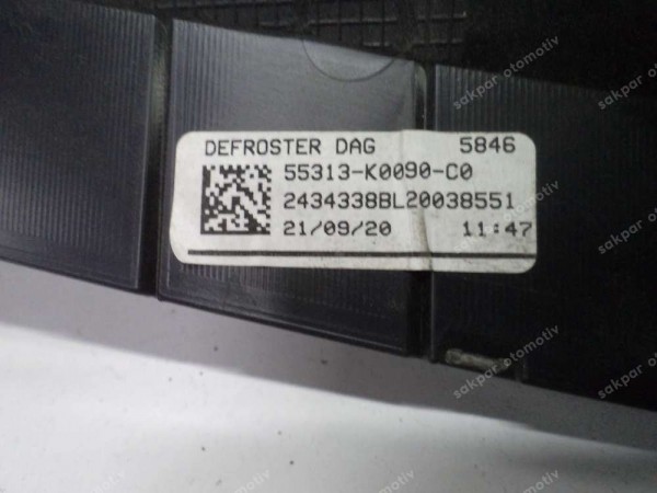 Toyota Yaris Torpido Üst Kaplama Destek Göstere Panel 55313-K0090 SP (BB130)