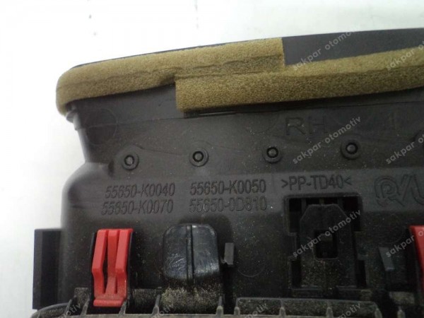 Toyota Yaris Cross Torpido Sağ Difizör Havalanırma Izgarası Menfezi SP 55650-K0050 (DA126)