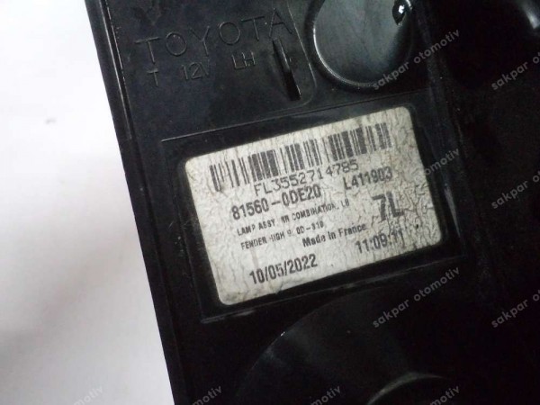 Toyota Yaris Cross Sol Dış Stop Lambası 81560-0DE20 CP HP (AD110)