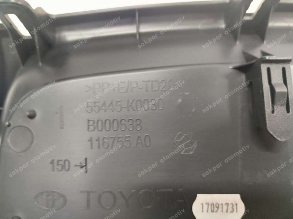 Toyota Yaris Gösterge Paneli Saklama Bölmesi Alt Bakalit 55445-K0030 SP (DA124)