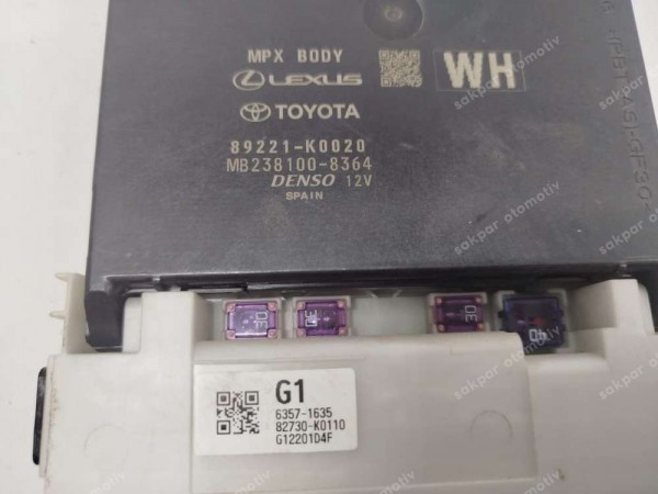 Toyota Yaris Cross Sigorta Kutusu ve Beyni Orj 89221-K0020 82730-K0110 YP SP (DC1210)