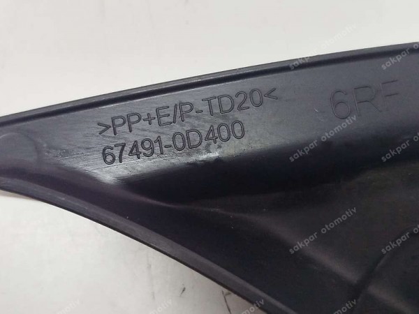 Toyota Yaris Cross Hybrit Sağ İç Ayna Bakaliti Kapağı 67491-0D400 (CC126)
