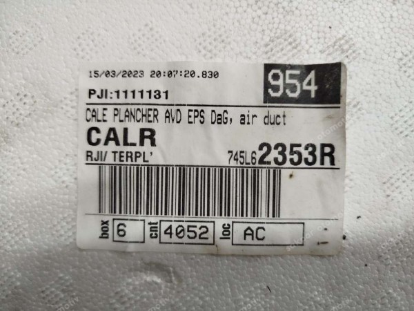 Dacia Jogger Sağ Ön İzalasyon Zemin Köpüğü 745L63776R SP (AC110)