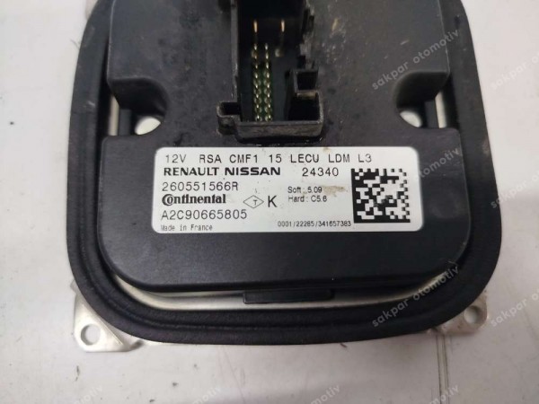 Renault Megane 4 Clio 5 Captur Kadjar Ful Led Beyni 260551566R SP (DB128)