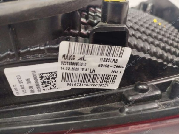 Hyundai İ20 Sol İç Stop Lambası 92403-C8600 CP HP (DD110-6)