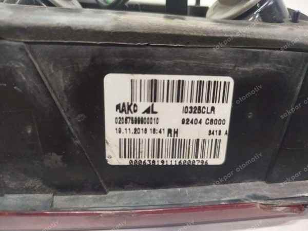 Hyundai İ20 Sol İç Stop Laması 92404-C8000 CP HP (AD110-6)