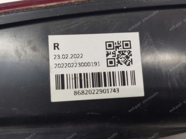 Renault Megane 4 Sağ İç Stop Lambası 265503314R CP HP (AD110)