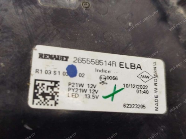 Dacia Duster 2 Sol Stop Lambası 265558514R CP HP (GH110)