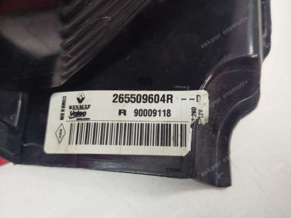 Dacia Dokker Sağ Arka Stop Lambası 265509604R CP HP (GH110)