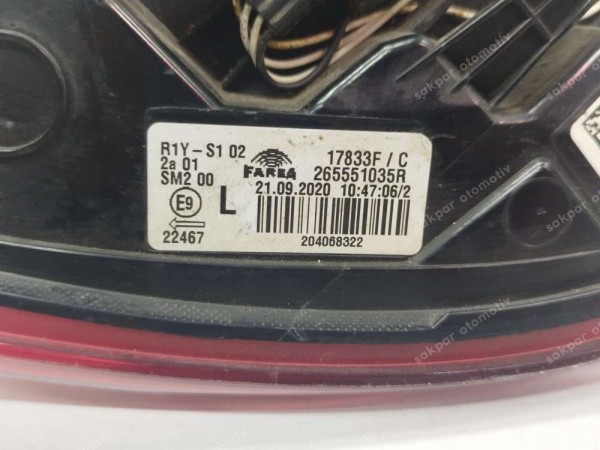 Renault Clio 5 İcon Sol Stop Orjinal 265551035R CP HP (GH110)