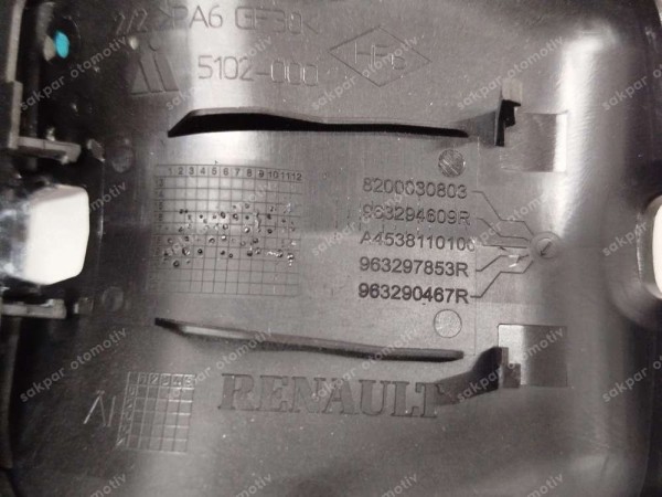 Renault Clio 5 İç Dikiz Ayna Kaptörü Kapağı 963294982R SP (CA125)