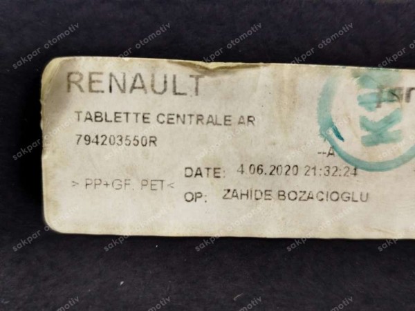 Renault Clio 5 Arka Bagaj Rafı Pandizot Orj 794203550R SP HP (IB120)