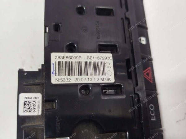 Renault Clio 5 Dörtlü Düğme Grubu Orjinal 283E86009R SP (AF124)