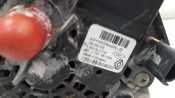 Renault Symbol Şarj Dinamosu 231002949R SP