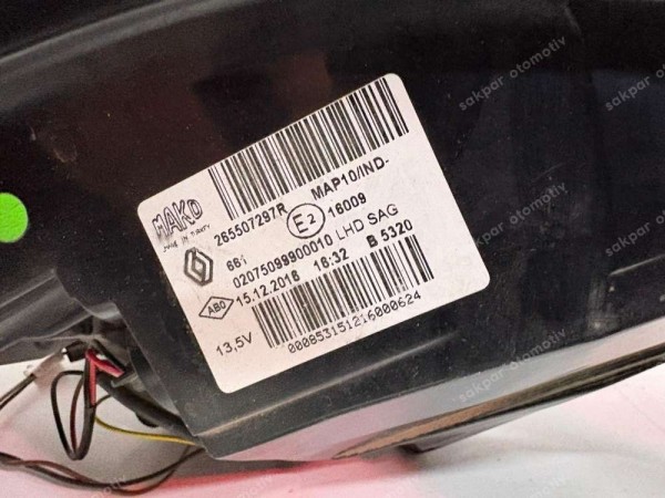 Renault Megane 4 Sağ Dış Stop Lambası Orj. 265507297R CP HP (AD110)