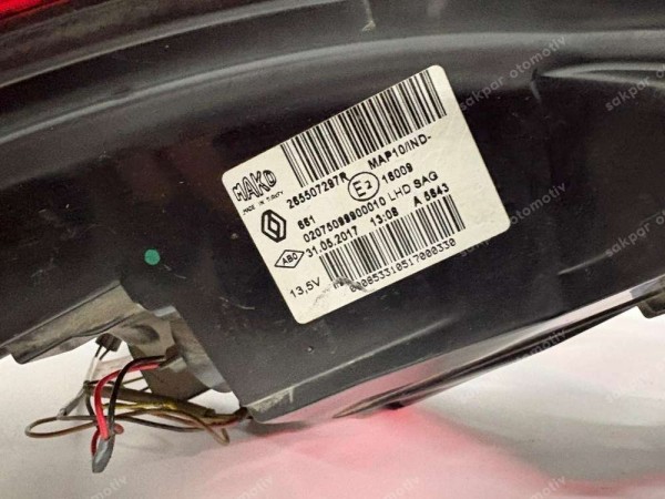 Renault Megane 4 Sağ Dış Stop Lambası Orj. 265507297R CP HP (AD110)