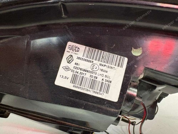 Renault Megane 4 Sol Dış Stop Lambası Orj. 265558986R CP HP (AD110)