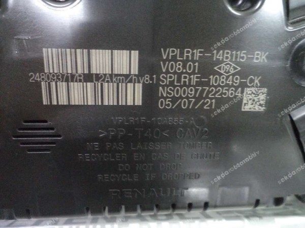Renault Taliant Sandero Jogger Gösterge Saati Orjinal 248093717R YP (GC-130)
