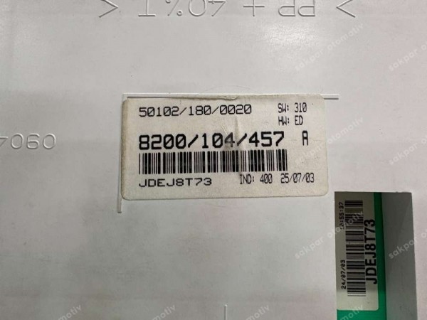 Renault Clio 2 Gösterge Paneli Orj. 8200104457 YP SP (GC130)