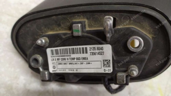 Fıat 500X Ayna Elektrikli Isıtmalı Sinyalli Sensörlü Sağ 735614527 CP (FD120)