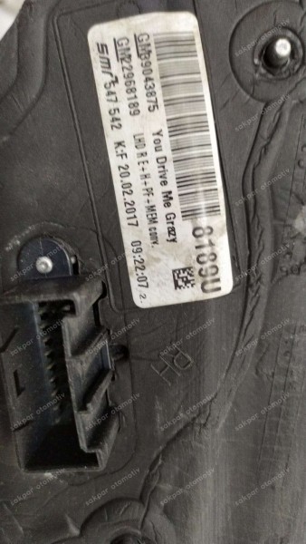 Opel İnsignia A Katlamalı Isıtmalı Sağ Ayna 22968189 CP (FD120)