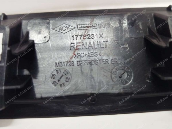 Renault Megane 4 Torpido Orta Hava Kanalı Izgara Kapağı 1776231X SP (AC110)