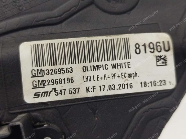 Opel İnsignia A Sol Dış Dikiz Aynası 3269563 ORJ. CP (FD120)