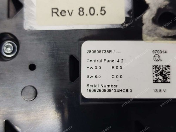 Renault Megane 4 Navigasyon Ekranı Teyp Multimedya Klima Kontrol Paneli 280905738R CP (GI120)