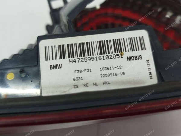 Bmw F30 F31 Sağ İç Stop Lambası (Led Yanmıyor) CP HP (FD110)
