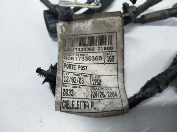 Fiat Panda Sol Arka  Kapı Tesisatı 517330360 CP (ZA127)