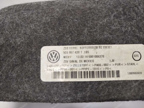 Volkswagen Jetta Bagaj İç Halı Kaplaması Sağ 5C6867428T SP (HH130)