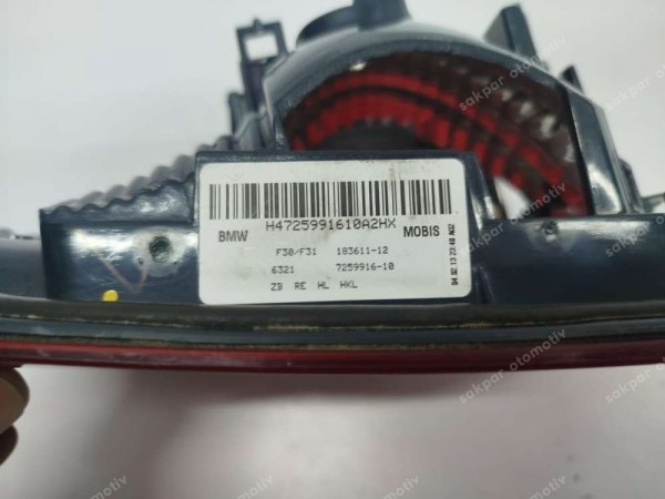 Bmw 3 Serisi F30 F31 Sağ İç Stop Lambası 7259916 CP (FD110)