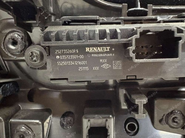 Renault Clio 5 Orta Konsol Kumanda Buton Grubu Orj. 252735260R SP (AF124)
