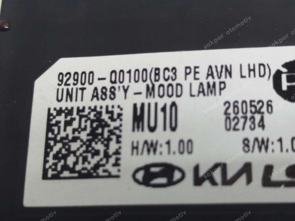 Hyundai Bayon İ20 BC3 Ambians Aydınlatma Kontrol Modülü 92900-Q0100 SP YP (DE121)