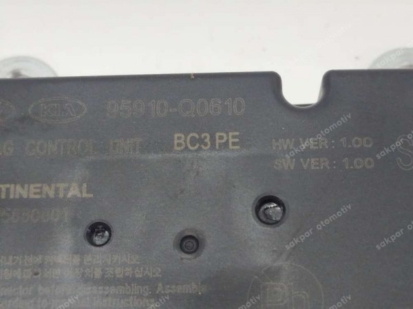 Hyundai İ20 Bayon Hava Yastığı Airbag Modülü Beyni Orj 95910-Q0610 SP YP (DB1214)