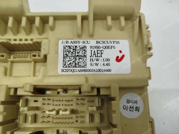 Hyundai Bayon İ20 Sigorta Tesisat Kutusu 919S0-Q0EF0 SP YP (DB1210)