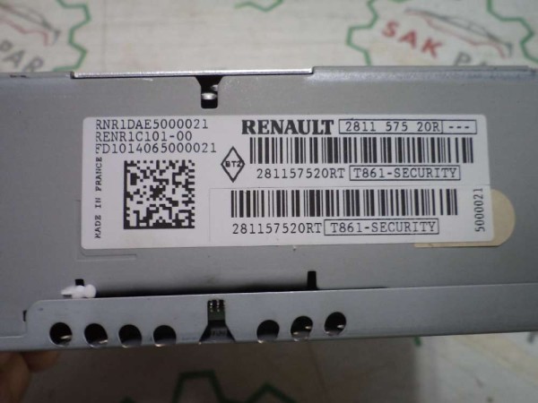 Renault Clio 3 Master 3 Kangoo Radyo Teyp CD Çalar Orjinal Sıfır 281157520R YP (GI120)