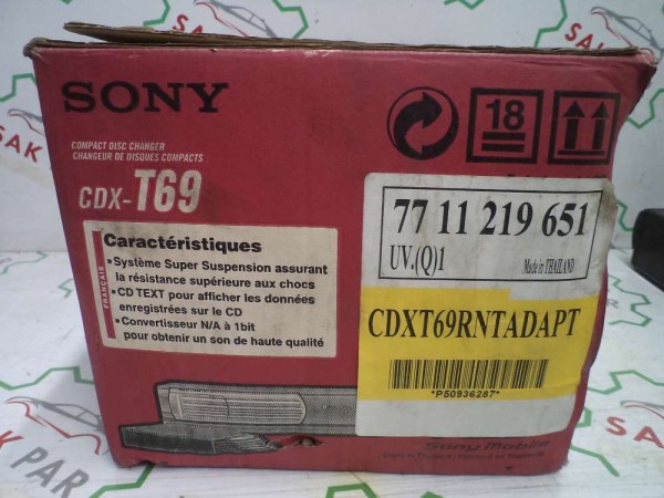 Renault Dacia Sony 6Lı Cd Çalar (Dağıtıcısı) CDX-T69 7711219651 YP (GI120)