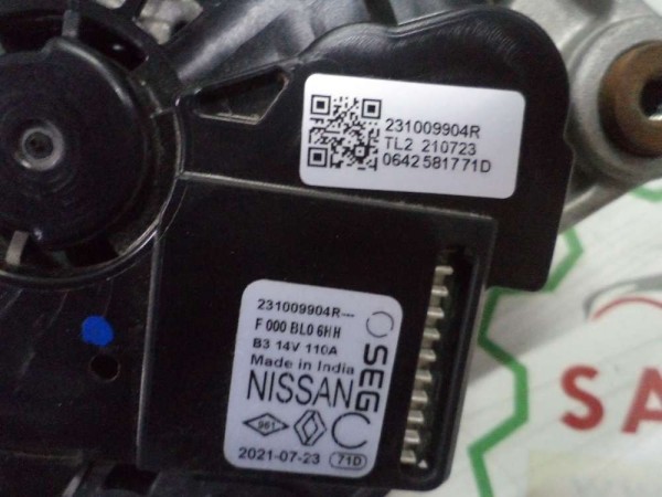 Renault Taliant Sandero Şarj Dinamosu Alternatör Orj 231009904R YP SP (DD120)