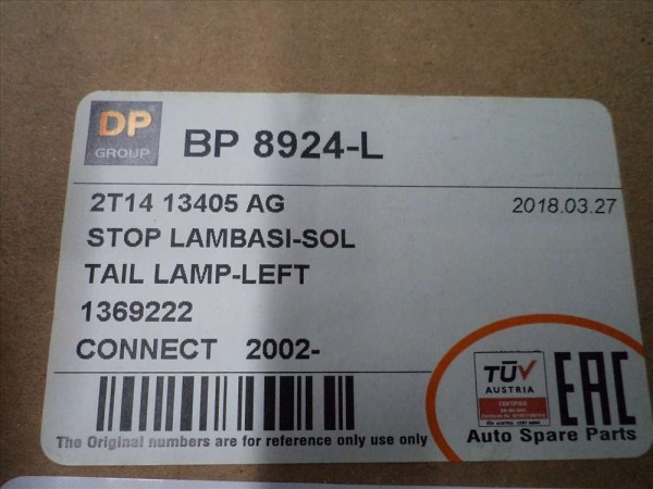 Ford Connect Sol Stop Lambası Komple 2T14-13405-AG YS YP (AG120)