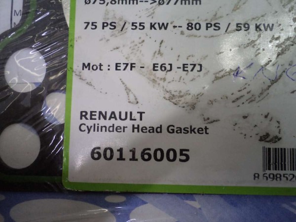 Renault R19 Clio Silindir Kapak Contası Cotech 60116005 YS YP (EA120-19)