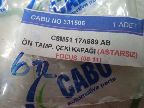 Ford Focus Ön Tampon Çeki Demiri Kapağı C8M51-17A989 AB YS YP (AE139)