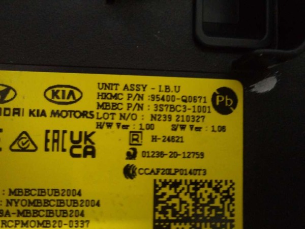 Hyundai İ20 Bayon Elektronik Kontrol Ünitesi ECU Beyni Orj 95400Q0671 YP SP (DB127)