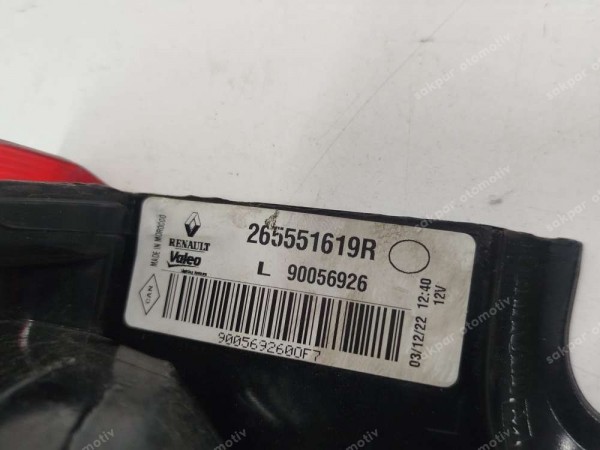 Dacia Dokker Sol Stop Lambası (Cam Kırık) 265551619R 265556730R CP HP (GH110)