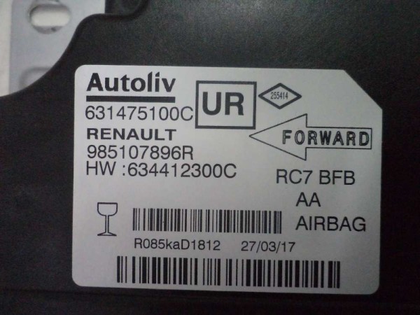 Renault Megane 4 Hava Yastığı Airbag Beyni Modülü Orj 985107896R 631475100C CP (DC13-12)