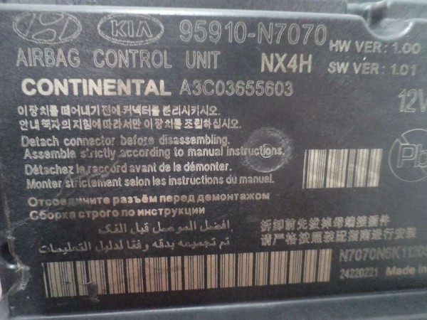 Hyundai Tucson Hava Yastığı Airbag Beyni Modülü ECU Orj 95910-N7070 SP YP (DC13-12)