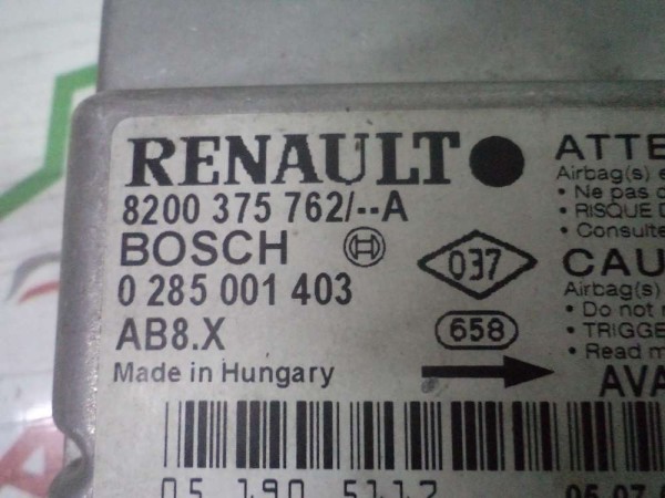 Renault Clio Symbol Hava Yastığı Airbag Beyni Modülü Orj 8200375762 0285001403 YP (DC13-12)