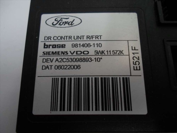 Ford Focus Sağ Ön Kapı Kontrol Ünitesi Modülü Beyni Orj 6M5T-14B533 AA 981406-110 CP (DB126)